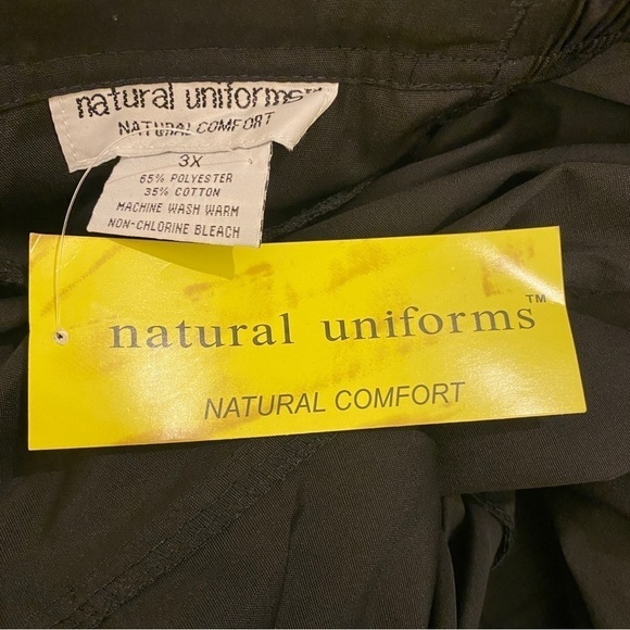 Natural Uniforms NWT Sz 3X Scrub Pants Black Plus Size Drawstring Pockets - Picture 4 of 7